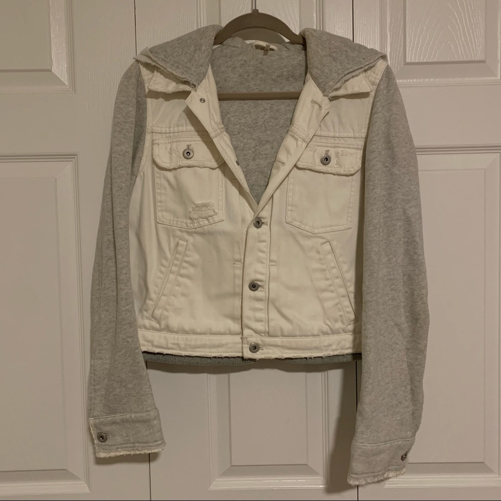 Free People Denim Hooded Jacket